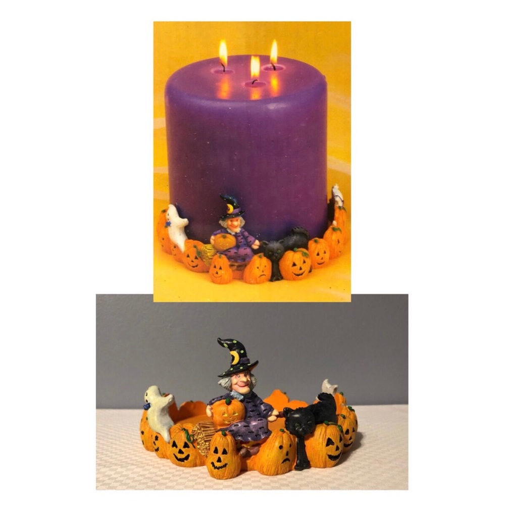 Vintage Elaine Thompson 6” Halloween Candle Ring